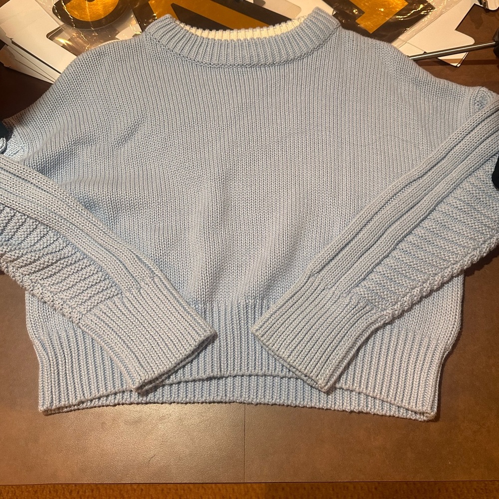 BRAND NEW top shop blue sweater XS